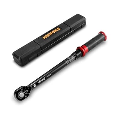 AEROFORCE Clé Dynamométrique 1/2", Haute Précision ±3%, 20-220 Nm Clé Dynamométrique avec Boîte de Rangement pour Motos, Voiture et Camion