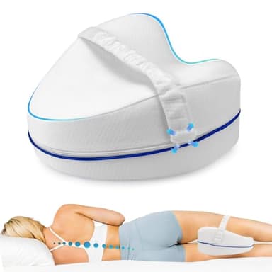 Kawaology Coussin de Genou pour Les Personnes Dormant sur Le côté I Coussin orthopédique pour Les Jambes pour Un Sommeil sans Douleur I Coussin de positionnement Ergonomique en Mousse