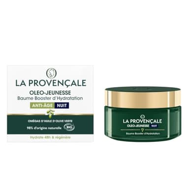 La Provençale Oleo-Jeunesse - Baume Booster d'Hydratation Anti-âge Certifié Bio - Omégas d'huile d'Olive verte - Tous types de peaux - Efficacité Prouvée - 50 ml