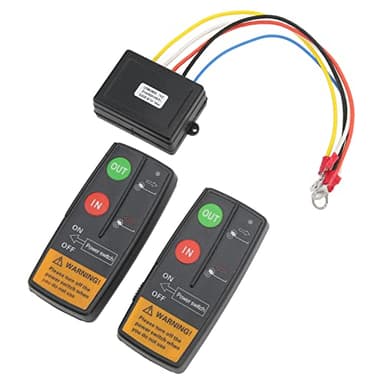 Treuil Electrique 12v, Kit Télécommande Treuil Sans Fil 12v / 24v, Portée 75 Ft, Contrôleur Universel Pour Treuil électrique 12v, Commande à Distance + Récepteur étanche Atv/Suv/Camion/4x4