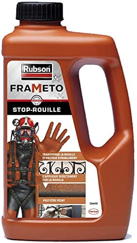 Rubson Frameto Stop-Rouille (bidon de 500 ml) – Traitement anti-rouille pour intérieur et extérieur – Convertisseur de rouille à effet immédiat, peut être peint