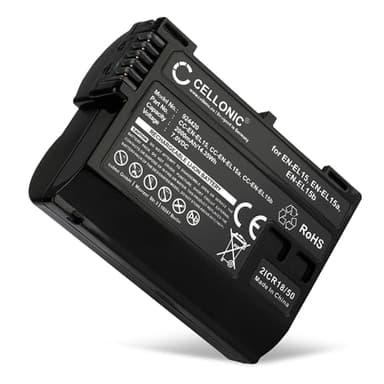 CELLONIC Batterie EN-EL15, EN-EL15c Compatible avec Nikon D850, D750, D7500, 1 V1, D810, D800, D7100, D7000, Z 6II, D610, D600, 7.0V 2000mAh