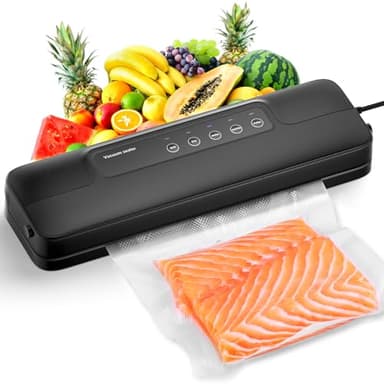 Vihoom Machine Sous Vide Alimentaire 5 en 1, Appareil Sous Vide Alimentaire avec Mode Sec et Humide, 10 Sacs Sous Vide Inclus, Emballeur Sous Vide la Cuisine et la Conservation, Noir