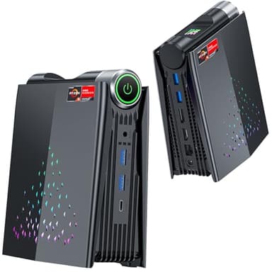 S3A Mini PC 32Go DDR5 4800MHz 1To NVME PCIe3.0 SSD, AMD Ryzen 9 6900HX (8C/16T, jusqu'à 4,9 GHz),Radeon 680M Gaming Micro Ordinateur de Bureau avec réglage 3 Modes | WIFI6 | LAN 2.5G|RGB