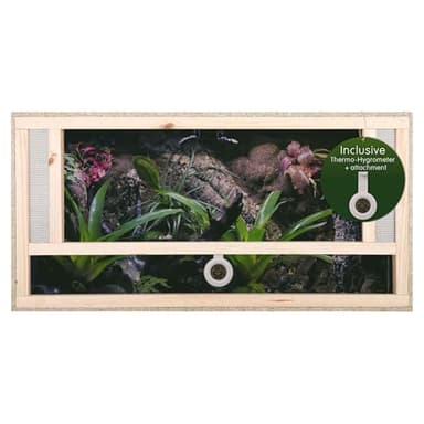 Repiterra Terrarium Reptiles & Batraciens En Bois OSB - Facile à Monter - Aeration Sur La Face Avant - 100x60x60cm