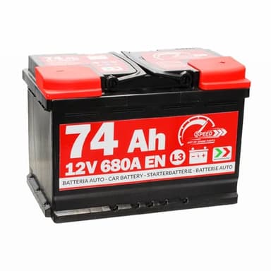 Speed - SMC - Batterie de voiture 12 V 74 Ah 680 A - pôle positif à droite - code L374
