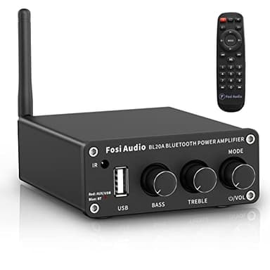 Fosi Audio BL20A 200watt Audio Amplificateur Hifi Bluetooth 5.0 Home Audio Stereo Amplifier Mini Hi-Fi Class D Integrated Amp U-Disk AUX with Remote Control for Home Cinema