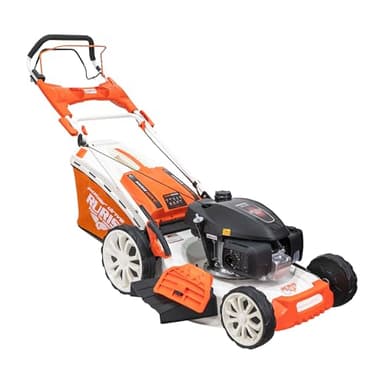 RURIS POWER FOR NATURE Tondeuse à Gazon Thermique RX555s Moteur Honda 5,2 CV, 202cc, 530mm, Sac 65l, propulsee Automatique, 5 in 1: Ramassage, Éjection Arrière et Latérale, Mulching, Nettoyage