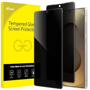 JETech Protection D'écran Anti-Espion pour Samsung Galaxy S25 Ultra 5G, Film Verre Trempé, Compatible ID d'Empreinte Digitale, Lot de 2