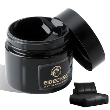 unillea Kit Réparation Cuir Noir 50ml, Teinture Cuir Noir pour Canapé et Siège Auto, Crème Réparatrice Cuir Sofa/Veste Moto, Flüssigleder Schwarz, Produit Rénovation Cuir Noir