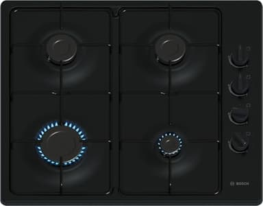 Bosch PBP6B6K80, Série 2, Plaque gaz, 4 feux, 60 cm, Email noir
