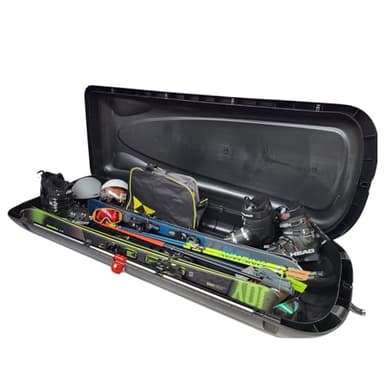 VDP BA-480 Coffre de Toit de Voiture - Volume 480 L - Dimensions 200 x 79 x 37,5 cm (L x l x h) - Pour Ski et Snowboard - Verrouillable