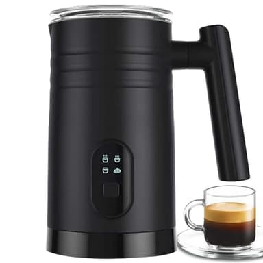 vnmudzeo Machine à Chocolat Chaud, Grande Capacité De 350 ML, Chauffe-Lait Chaud Et Froid, Mousseur à Froid, Silencieux,Black