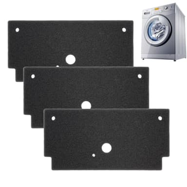 CATOR 3 Pièces 12022801 Filtre Sèche Linge pour Sèche-Linge à Pompe à Chaleur Bosch Siemens, 292 x 142 x 19mm Filtre éponge Filtre Tapis Condenseur Filtres pour Sèche de Remplacement Filtre Socle