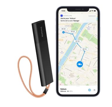 Invoxia Tracker GPS Classic - Abonnement 1 an Inclus - pour Voitures, Motos, Vélos, Enfants - Alertes de Mouvement et d’Inclinaison - Jusqu’à 6 Mois d’autonomie