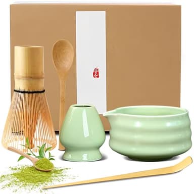 5 pièces Matcha Kit Fouets à Matcha Convient à la Préparation de Thé Matcha pour la Maison, le Bureau et le Salon de Thé Fouet Matcha