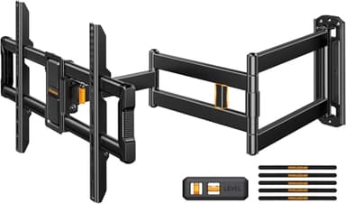 Perlegear Support Mural TV avec Bras Long de 943mm pour TV de 42–84", Support TV Mural Articulé avec Rotation et Inclinaison, Supporte jusqu'à 68kg, Max VESA 600 x 400mm