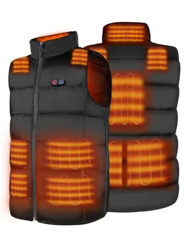 DR.PREPARE Gilet Chauffant électrique, Veste Chauffante Unisexe avec 3 Niveaux de Chauffage, 10 Zones de Chauffage, Boutons Intelligents, M (Sans banque d'alimentation)