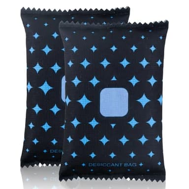 Lot de 2 sacs déshumidificateurs universels de 200 g - Réutilisables - Pour vitres de voiture embuées - Contre la condensation et l'humidité - Pour maisons et véhicules