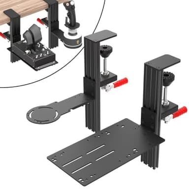 JUYEER Tisch-Mount : Compatible avec Thrustmaster HOTAS Warthog, VKB STECS, VKB Gunfighter, Winwing Orion 1/2, VPC T-50CM3 Virpil (manettes des gaz et manches de vol)
