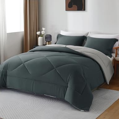 beeweed Couette 300GSM en Microfibre, Certifiée Oeko-TEX, Édredon Lit 1 Personne 155x220 cm, Toutes 4 Saisons et Hiver pour Lit 90x190, Chaud Épais Garnissage 300g/m², Taie d'oreiller -Taille 40x80 cm