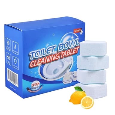 12 Pastilles Nettoyant WC Surpuissant Tartre, 2026 Nouve Toilettes Nettoyage Puissant pour Égout Salle de Bains Nettoyage, Naturel Nettoyant Toilette Extra Fort Detartrant WC (1)