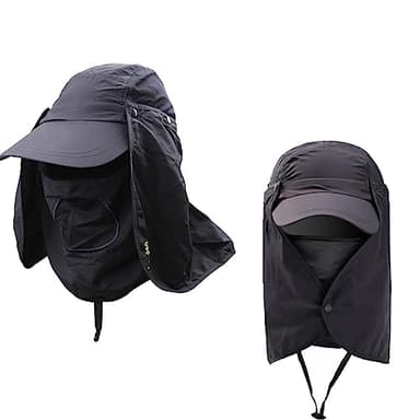Chapeau Pêche de Soleil Casquette Plage Large Couvrir Le Visage Anti-UV Protection Solaire Pliable Cycliste Séchage Rapide Imperméable à l'eau Hommes Femmes pour Chasse Camping Randonnée Escalade