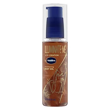 Vaseline Illuminate Me Shimmering Body Oil Created for Melanin Rich Skin Illuminates Skin with Finishing Touch of Shimmer for Glowing Skin 3,3 oz