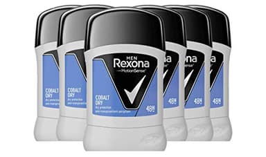 REXONA Men Stick Anti-Transpirant Cobalt Dry 50ml, lot de 6