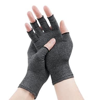 ACWOO Gants de compression pour l'arthrite, 1 paire Réchauffe des Joints de Doigt, Soulage les Douleurs Polyarthrite Rhumatoïde, le Canal Carpien, Réduit la Douleur et Favorise la Guérison (Gris)