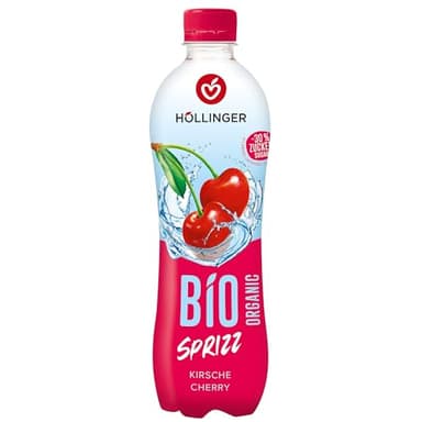HÖLLINGER Bio Spritz Cerise, boisson pétillante végane, bouteille PET 500 ml, saveur cerise
