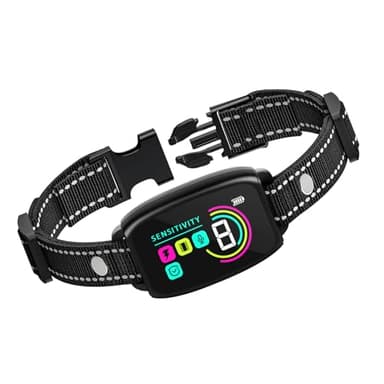 Collier Anti Aboiement pour Chien, Modes Son/Vibration/Choc électrique, Collier Anti-aboiement électrique pour Chien, étanche IP67, 8 Niveaux de sensibilité