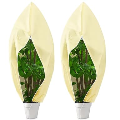 Euleryoo 2 PCS Hivernage Plante, 120 x 180cm Plantes Housse D'hivernage Housse de Protection, Sac de Protection pour Plantes, Housse de Protection pour Plantes， Housse d'hivernage pour Plantes en Pot
