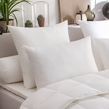 DODO - Oreiller Acarina Anti-Acariens 50x70 cm - Medium - Enveloppe 100% Coton - Garnissage 100% Polyester Fibre Creuse Siliconée - Forme Rectangulaire - Lavable en Machine à 40°C