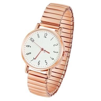 AOOSU Montre Femme Bracelet Extensible, Montre Femme à Bracelet Élastique Montres à Quartz Facile à Lire Grands Chiffres Arabes Bracelets en Métal-Cadeau Anniversaire ou Fête des Mères