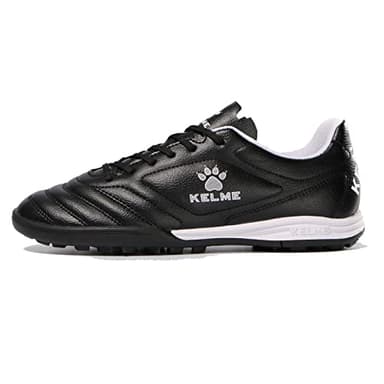 Kelme Chaussures de Football pour Hommes Athlétisme TF Chaussures de Football en Salle Adultes garçons Chaussures d'entraînement Professionnel Gazon Futsal Chaussures de Football Unisexe Noir 41