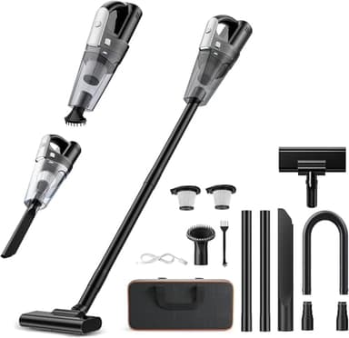 Ovshnrr Aspirateur à Main sans Fil Puissant 7500-10000Pa, Aspirateur Voiture Puissant avec Filtre HEPA Lavable, pour Poils d'animaux,Cuisine,Bureau,Voiture