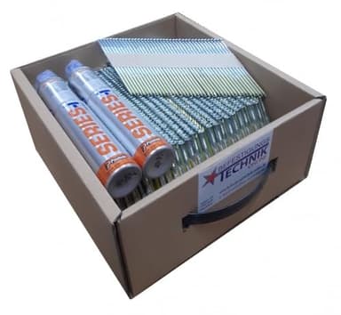 Clous à bande 34° - 2,8 x 75 mm - Tige en anneau galvanisé - Convient pour Paslode IM90Ci IM90Xi IM100Ci IM100Xi - 2,2 m