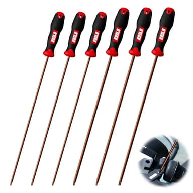 WIYETY Lot de 6 tournevis Torx longs magnétique, long étoile 300 mm, ensemble plastique (T10, T15, T20, T25, T27, T30)