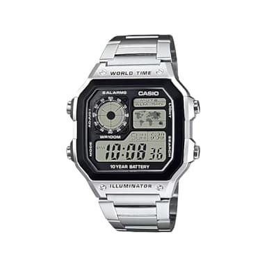 Casio - AE-1200WHD-1A - Sports - Montre Homme - Quartz Digital - Cadran LCD - Bracelet Acier Gris