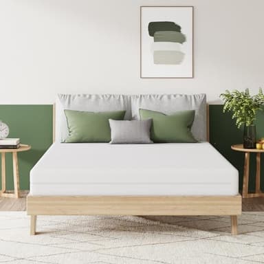 Novilla Matelas 140x200, 14CM, Matelas en Mousse en Matériau Bambou, Certifié Sûr et Fiable par CertiPUR-US et Oeko-TEX, Démontable et Lavable, Tissu Doux pour La Peau, Soutien Confortable