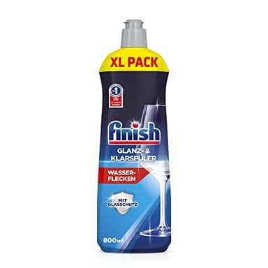 Finish Lave-vaisselle brillant et liquide de rinçage - Pour une vaisselle éclatante et plus sèche sans taches d'eau - Mega pack de 800 ml