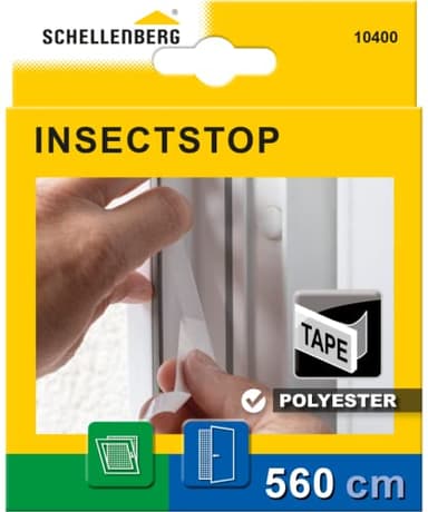 Schellenberg 10400 Bande auto-agrippante pour moustiquaire, 5,6 m, transparente