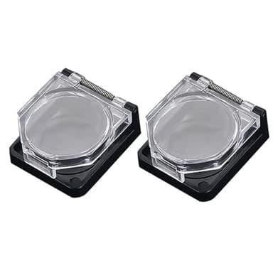 NiuLumea Lot de 2 caches de commutateur à bouton-poussoir de 22 mm, protection de sécurité étanche IP65 avec bouton d'alimentation verrouillable pour PC, serveur et équipement sensible
