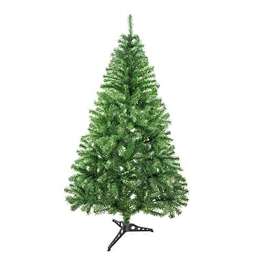 SOLAGUA NAVIDAD Sapin de Noël Artificiel de Feuilles de Guirlandes, Arbres 120-210cm avec Support (Vert Pailleté, 120cm 184Tips)