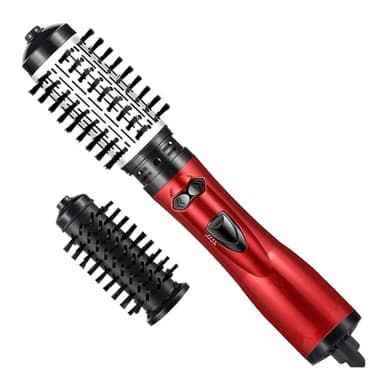 Brosse Rotative Pour Sèche-cheveux, Brosses À Cheveux À Air Chaud - Sèche-cheveux, Bigoudis, Styler À Air Chaud Interchangeable | À Friser Multifonctionnelle Avec 2 Têtes De Brosse Pour Cheve