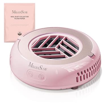MelodySusie Pocket Aspirateur Ongles Professionnelle HProA– Mini Aspirateur Poussière Ongle Portable, 3 Niveaux d’Aspiration, 30 Filtres Inclus,Aspirateur Table Ongle pour Manucure à Domicile Rose.