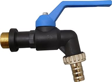 S&M 174049 Robinet à sphère antigel 1/2" Polypropylène Noir Manette Bleue