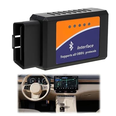 BUZUYIWAR Diagnostic Voiture Connexion Bluetooth + Support Francais 7/7J, Diagnostic Auto Lecteur Multimarque Diagnostic des Codes Moteur en 3 Min, Compatible iOS, Android & Windows