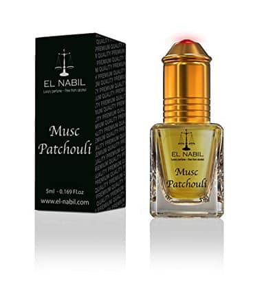 Musc Patchouli 5ml Parfum - El Nabil Misk Musc Huile Parfumée pour HOMMES & FEMMES - Oil Attar